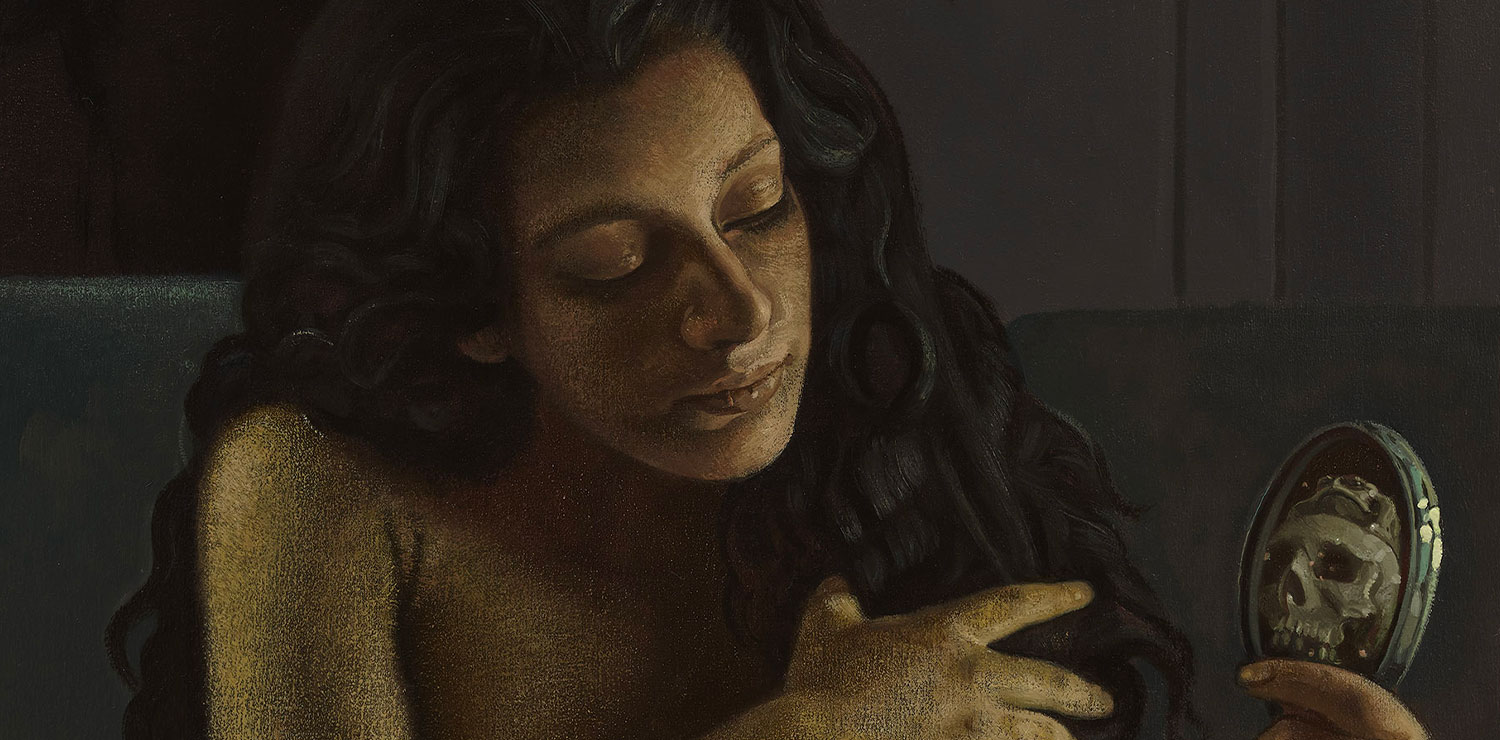 Victor Man, Maiden with Skull, 2024 (©Victor Man. Courtesy David Zwirner)