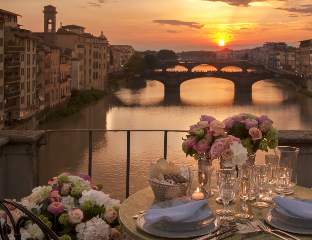 Four Seasons Hotel Firenze view to the Arno River