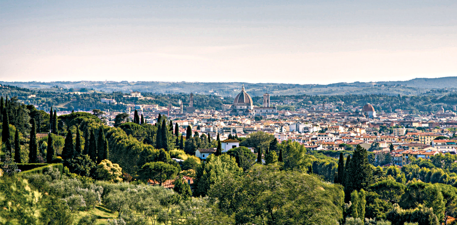 Una vista di Firenze dalle colline di Fiesole