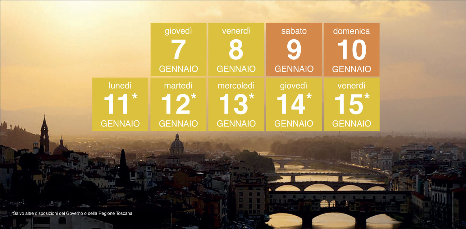 Toscana in zona gialla dal 7 gennaio 2021