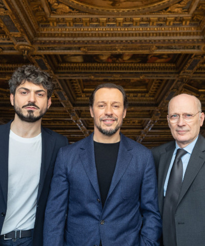 Tommaso Sacchi, Stefano Accorsi, Marco Giorgetti ph. Massimo Sestini