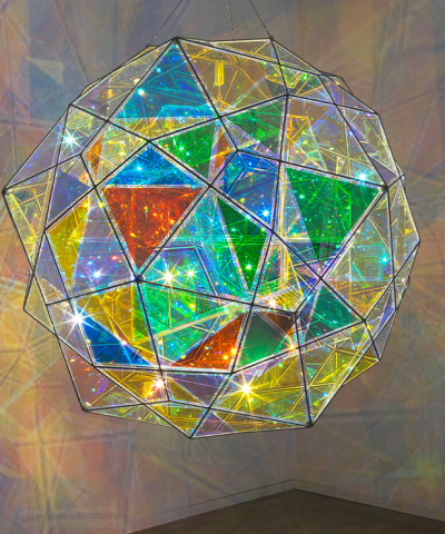 Firefly double polyhedron sphere experiment - Olafur Eliasson