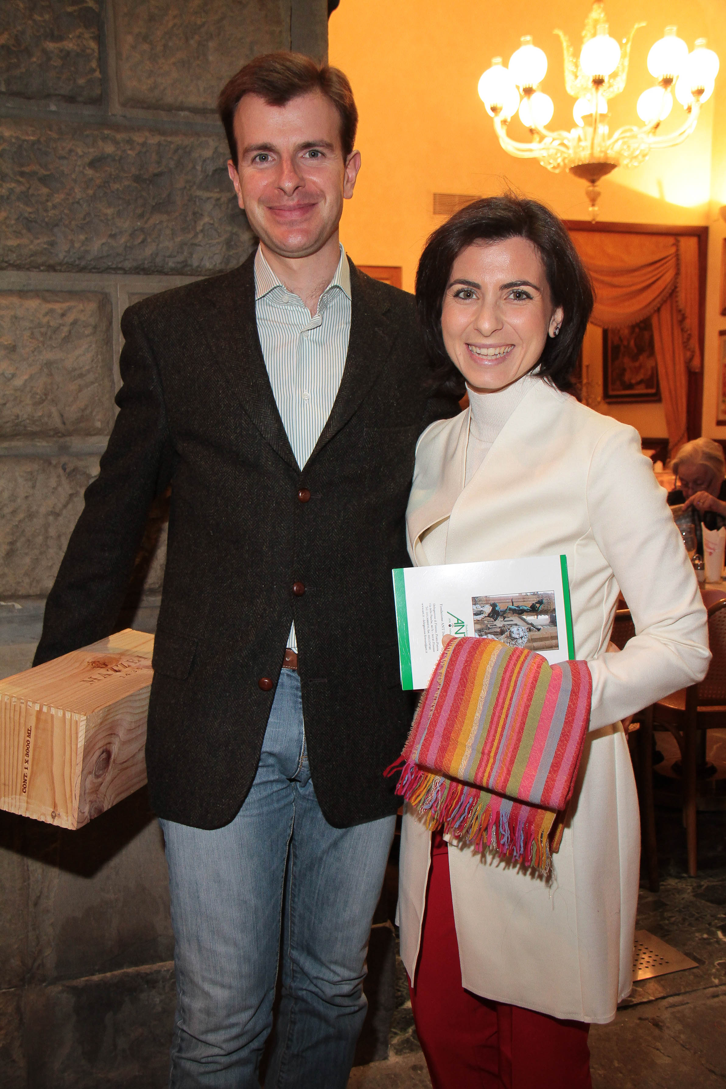 PRESSPHOTO Firenze, Loggia dei Lanzi, asta benefica per ANT organizzata da Farsetti. Nella foto i principi Francesco  e Maria Giovanna Boncompagni Ludovisi
Giuseppe Cabras/New Press Photo