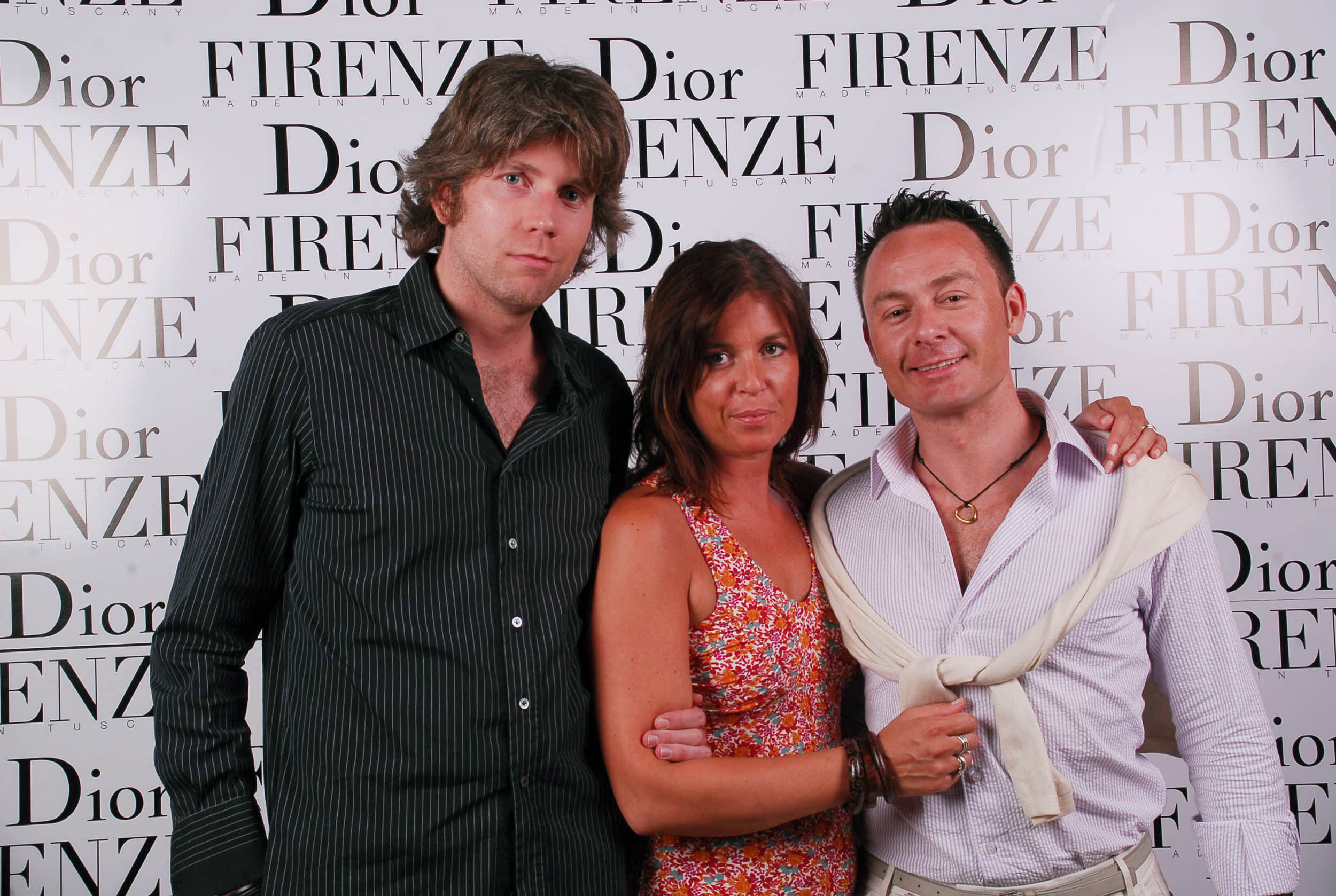 PRESSPHOTO  Firenze, evento Dior al teatro romano di Fiesole. Nella foto Filippo Di Teodoro, Isabella Iacomelli e Guido Boni