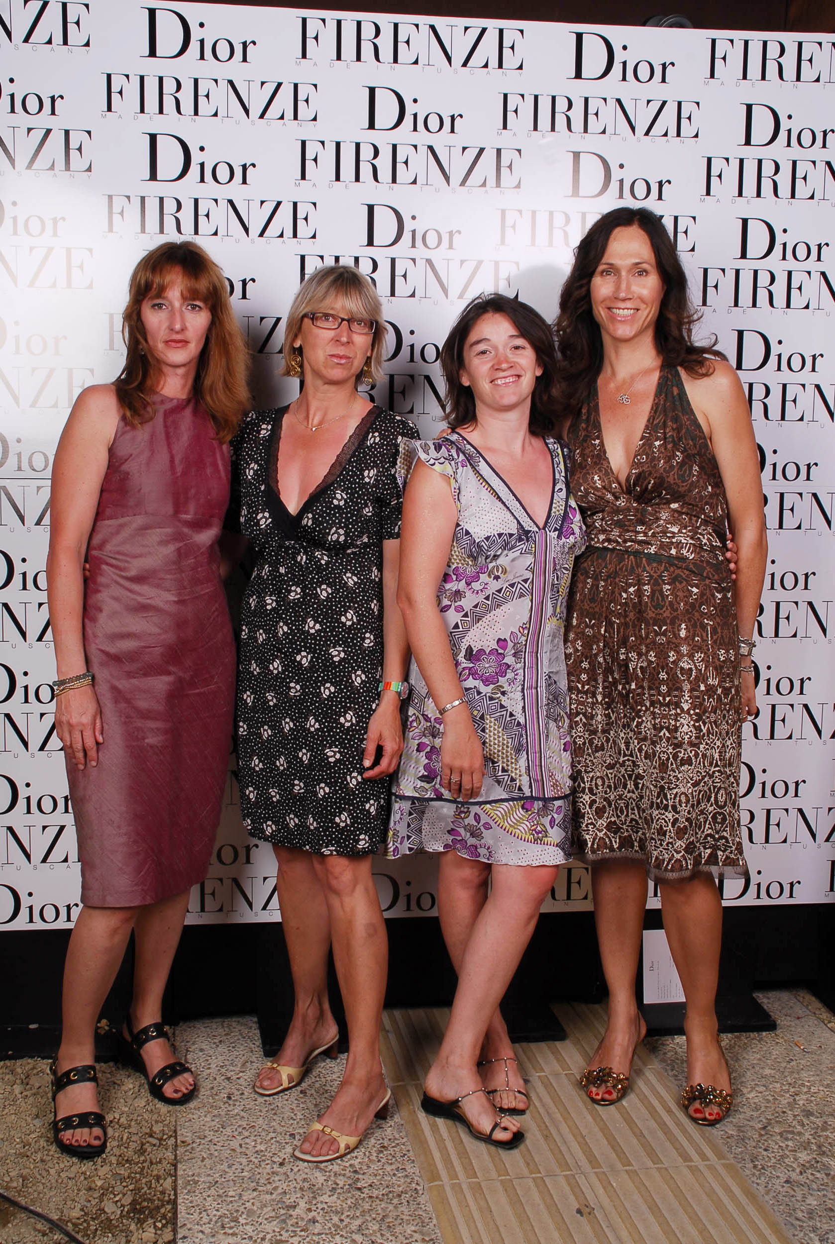 PRESSPHOTO  Firenze, evento Dior al teatro romano di Fiesole. Nella foto Marianna Vaccarino, Anna Menaldo, Elisa Signorini e Anne Hamro