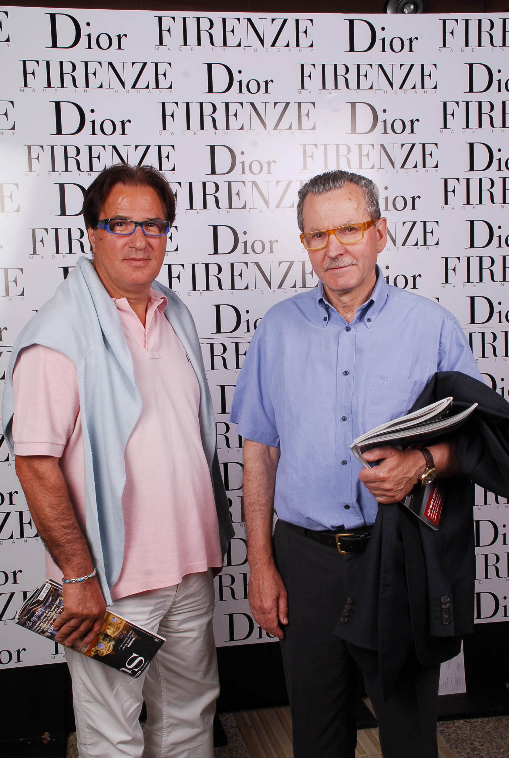 PRESSPHOTO  Firenze, evento Dior al teatro romano di Fiesole. Nella foto Paolo Seminari e Giampaolo Maremmi