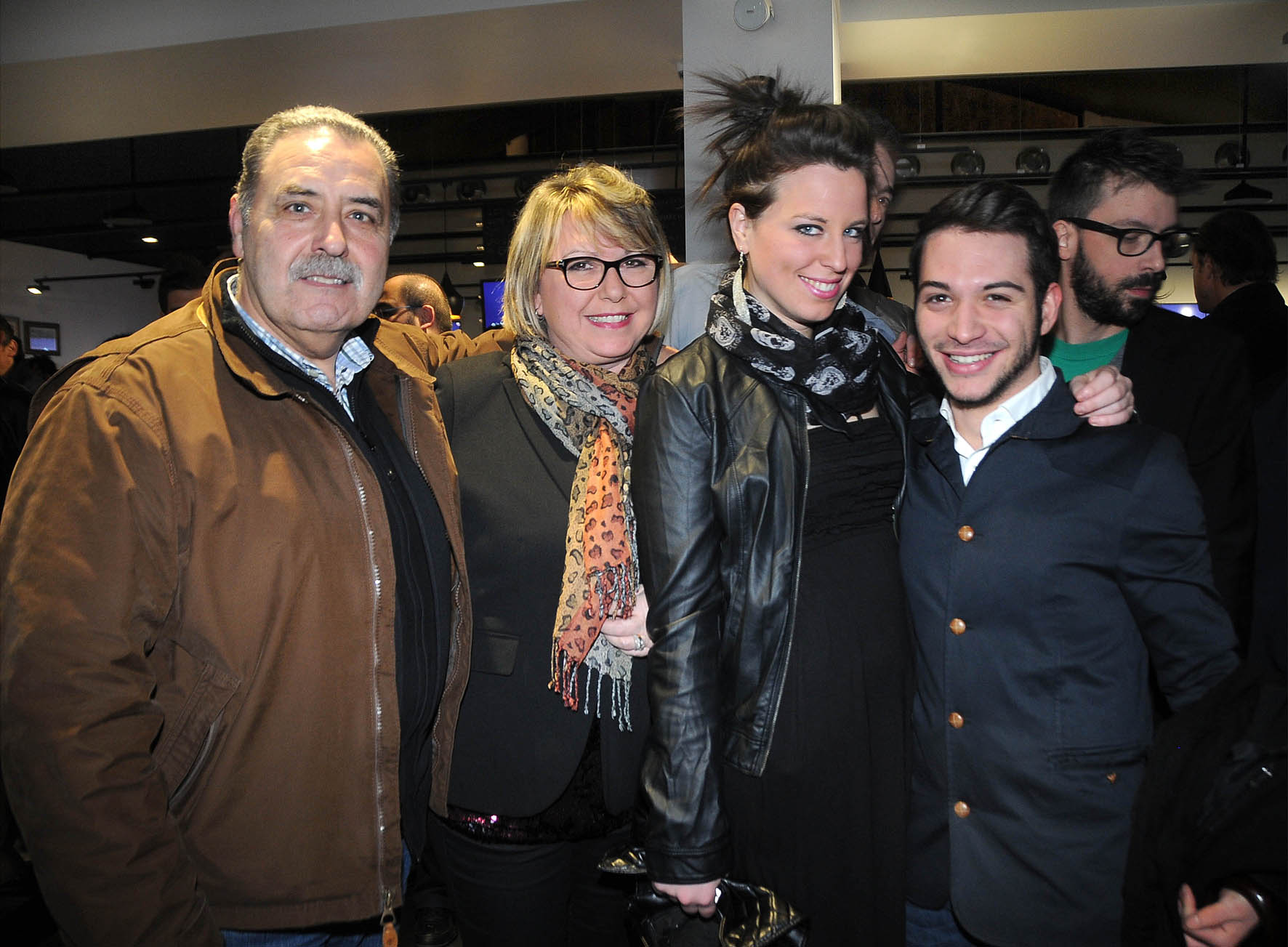 PRESSPHOTO  INAUGURAZIONE DI  SISAL  WINCITY-NELLA FOTO, STEFANO ARNOLDO CON FIORELLA, ALESSIA E GIUSEPPE.-  Foto Umberto Visintini/New Press Photo