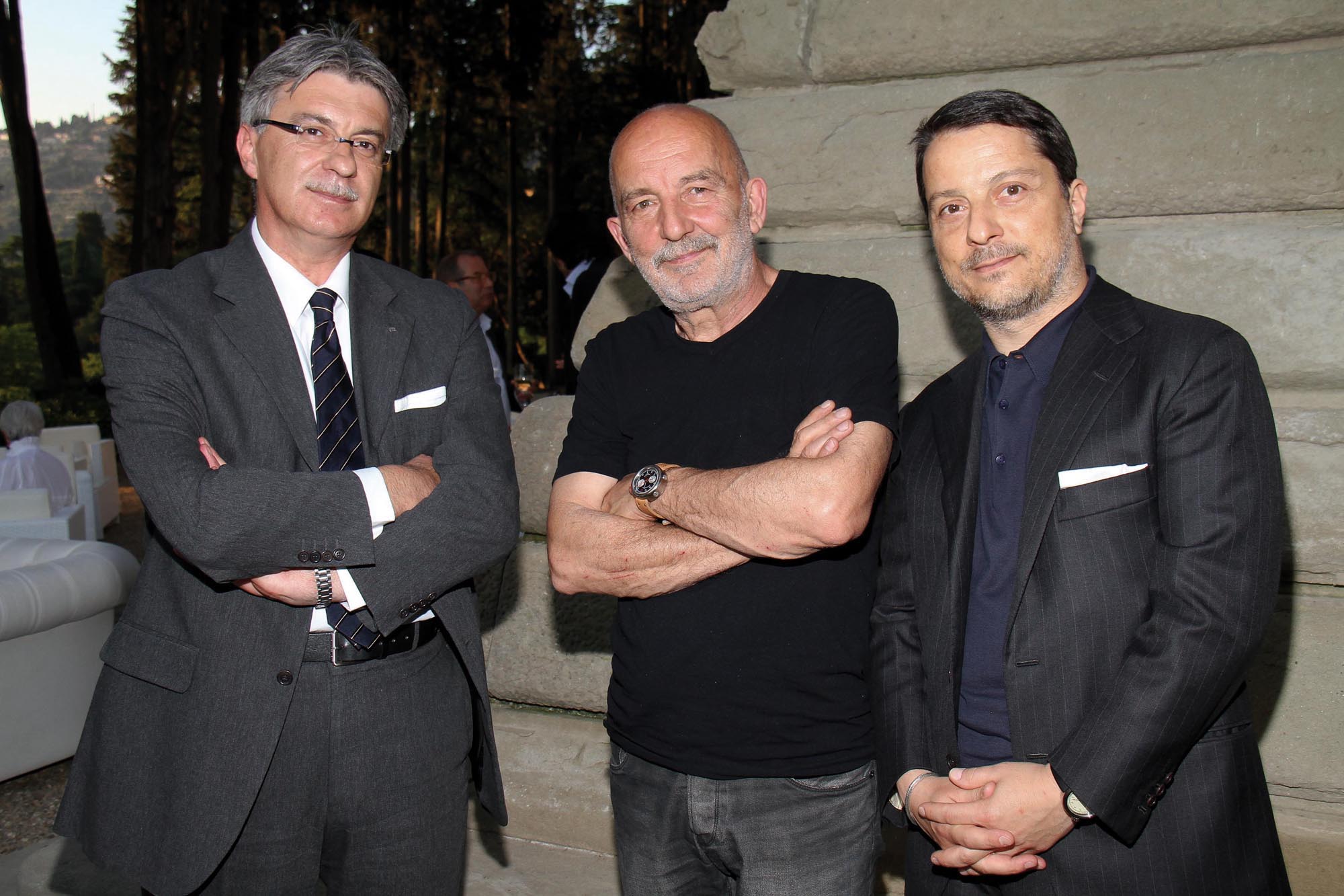 PRESSPHOTO Firenze, Salviatino, serata Giuliano Mazzuoli. Nella foto Lorenzo Barducci, Vezio Manneschi e Giuliano Mazzuoli