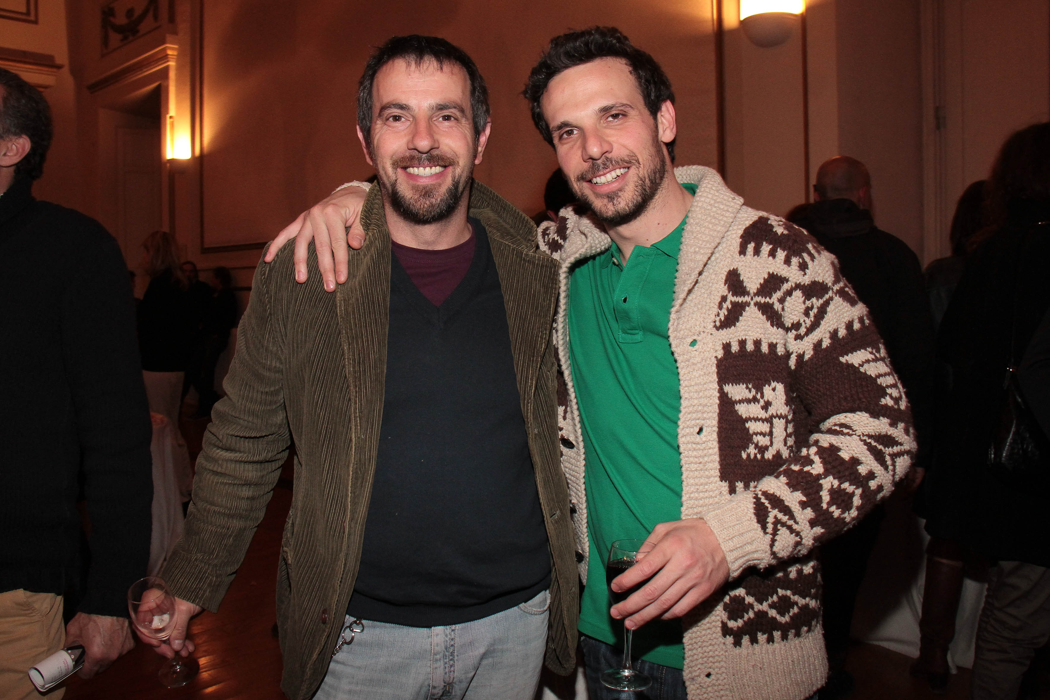 PRESSPHOTO Firenze, La Pergola, cena dopo la commedia Il gioco dell'amore e del caso. Nella foto il light designer Umile Vainieri con Francesco Montanari
Giuseppe Cabras/New Press Photo