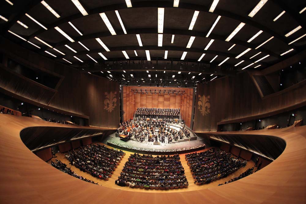 Teatro del Maggio Musicale Fiorentino, , Inaugurazione del Parco della Musica, Il maestro Zubin Mehta dirige L'orchestra e il Coro del MMF Foto Gianluca Moggi/NEWPRESSPHOTO