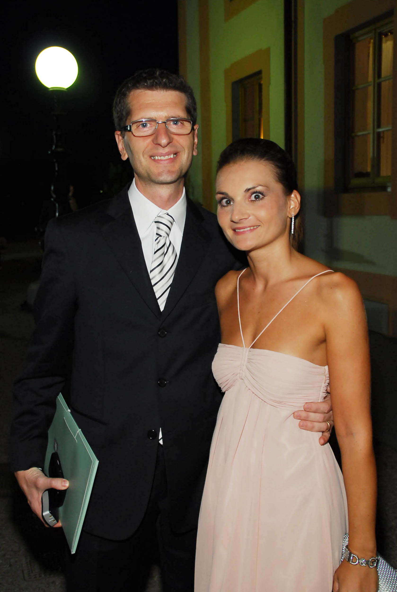 PRESSPHOTO  Firenze, Resort Villa Olmi, presentazione Porsche Panamera. Nella foto Calogero Incorvaia e Karin Matscher