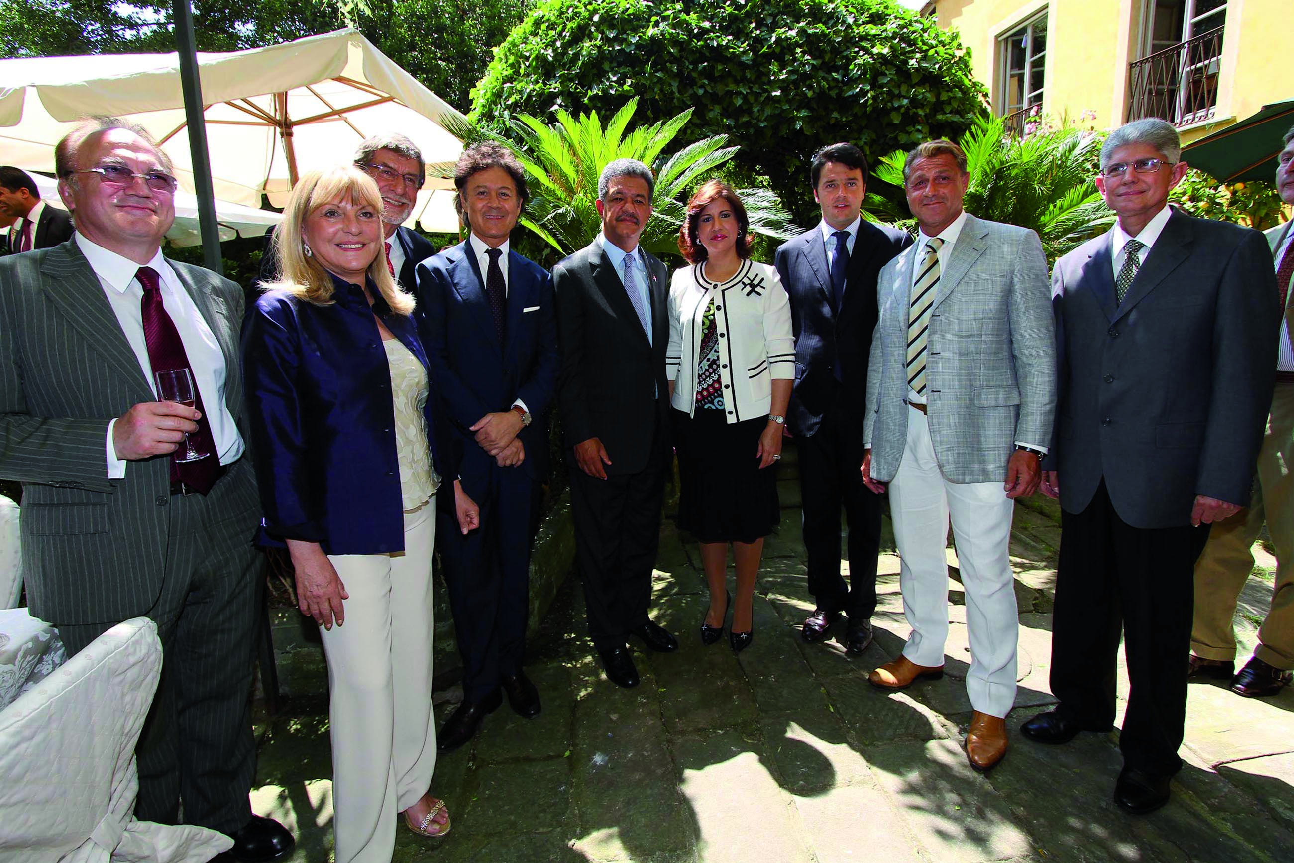 PRESSPHOTO Firenze, pranzo privato in casa di Massimo Listri in occasione della visita del presidente della Rep. Dominicana Leonel Fernandez