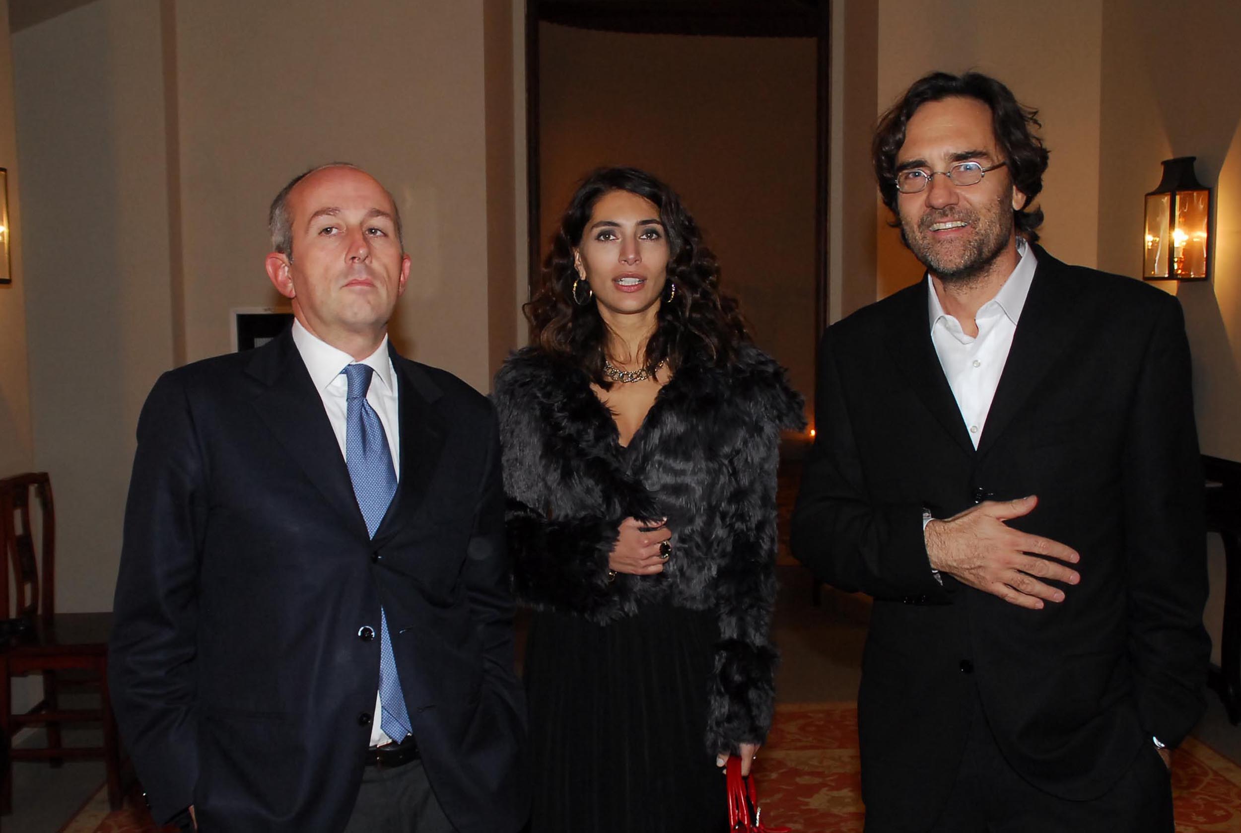 PRESSPHOTO Firenze, Cinema Odeon, Renzi assegna il Fiorino d'oro a Charles Aznavour, segue cena di gala a Palazzo Tornabuoni. In foto al centro Caterina Murino