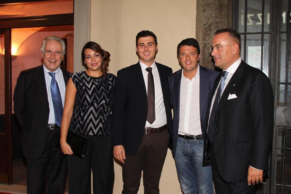 Eugenio Giani, Cecilia and Giulio Peruzzi, Matteo Renzi 