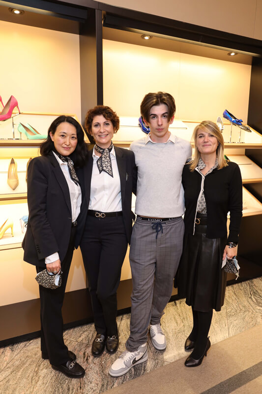 Andrei Lazar and Ferragamo staff
