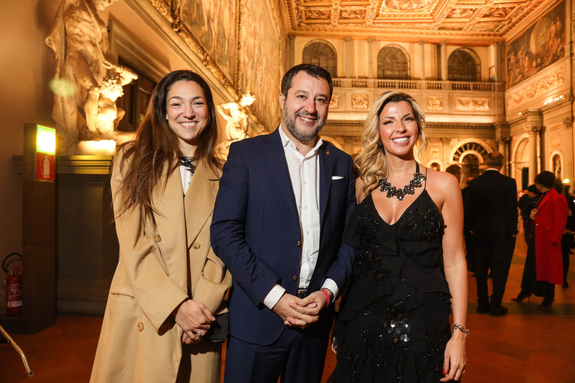 Francesca Verdini, Matteo Salvini, Claudia Conte 